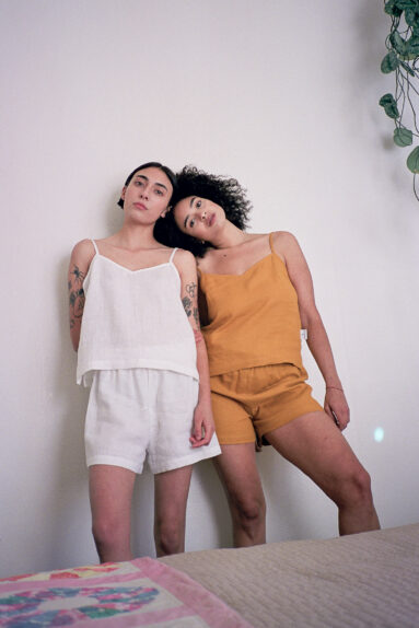 LINEN SLIP TOP AND SHORTS SET | Loungewear | Sustainable clothing | ManInTheStudio
