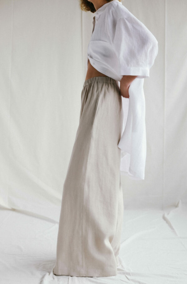 LINEN PALAZZO PANTS | Trousers | Sustainable clothing | ManInTheStudio