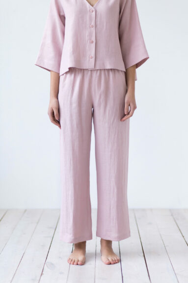 Linen wide leg relaxed fit trousers | Trousers | Sustainable clothing | ManInTheStudio