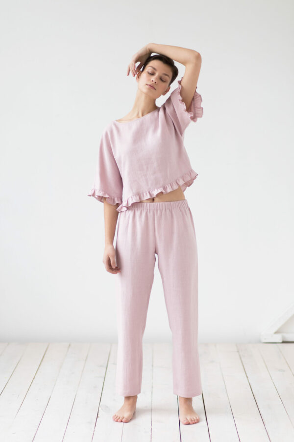 Washed linen tapered trousers | Trousers | Sustainable clothing | ManInTheStudio