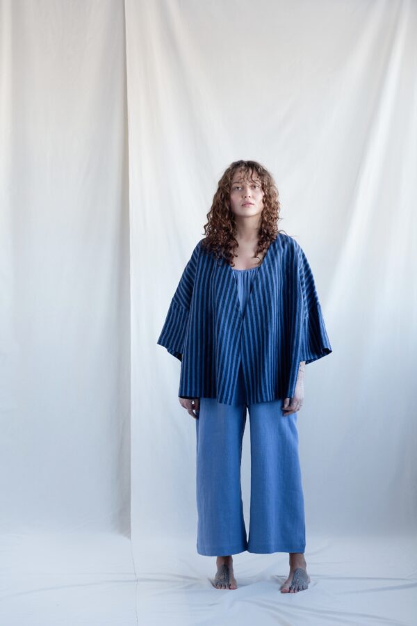 Oversized striped linen cardigan jacket | Jackets | Sustainable clothing | ManInTheStudio