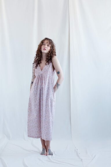 Floral organic cotton sleeveless sundress | Dress | Sustainable clothing | ManInTheStudio