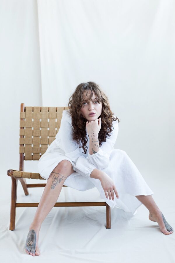 Linen maxi wrap dress | Dress | Sustainable clothing | ManInTheStudio