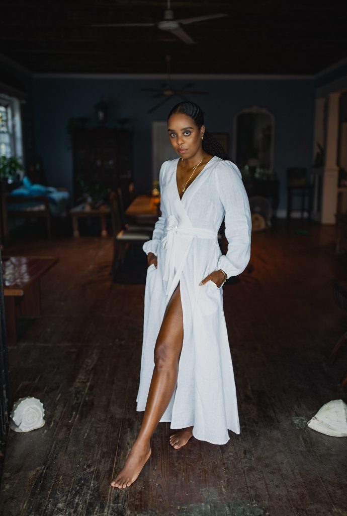 LINEN MAXI WRAP DRESS | Dress | Sustainable clothing | ManInTheStudio