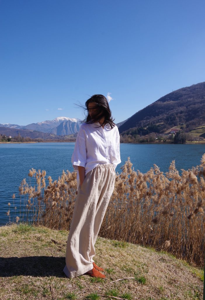 LINEN PALAZZO PANTS | Trousers | Sustainable clothing | ManInTheStudio
