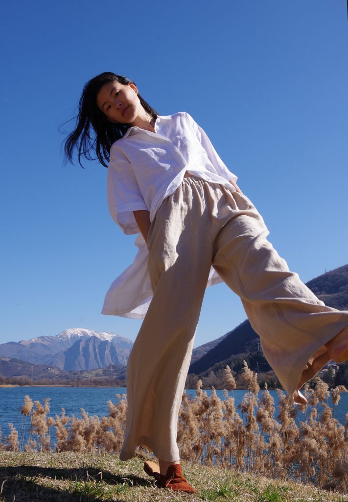 LINEN PALAZZO PANTS | Trousers | Sustainable clothing | ManInTheStudio