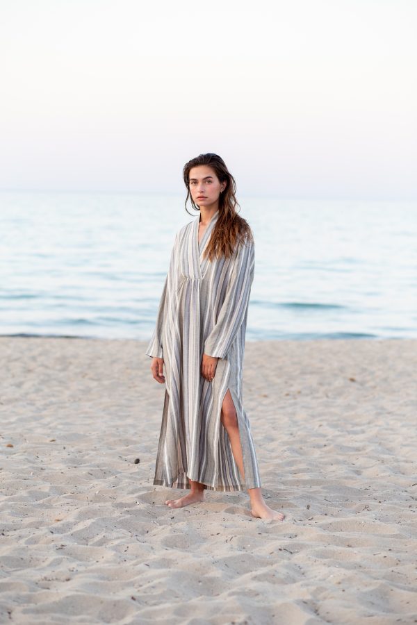 Linen kaftan dress