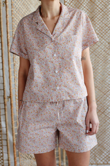 Floral blouse and shorts two piece summer suit​ | Sets | Sustainable clothing | ManInTheStudio
