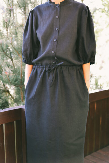 Linen stand collar shirt ​​ | Blouse | Sustainable clothing | ManInTheStudio