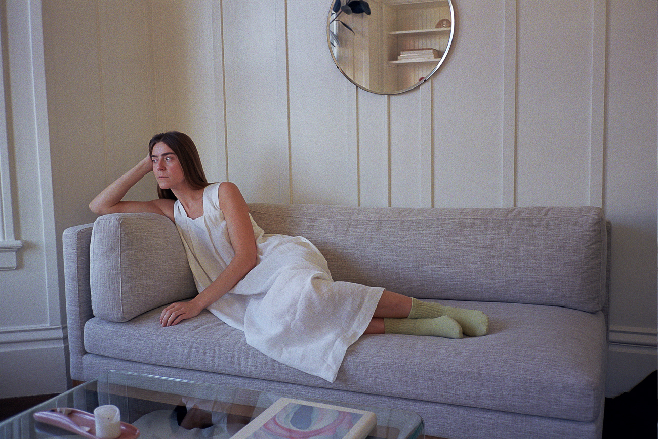 Origami linen dress
